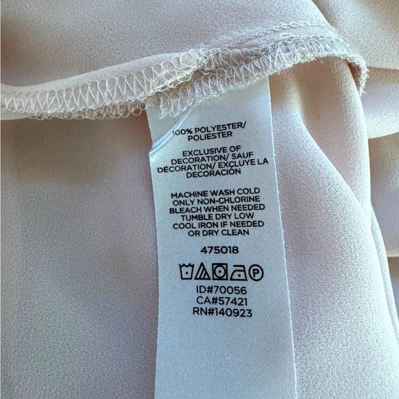 Ann Taylor LOFT Pink Sheer V-Neck Lace Trim Long Sleeve Top | Women’s Size XXL - Picture 5 of 8